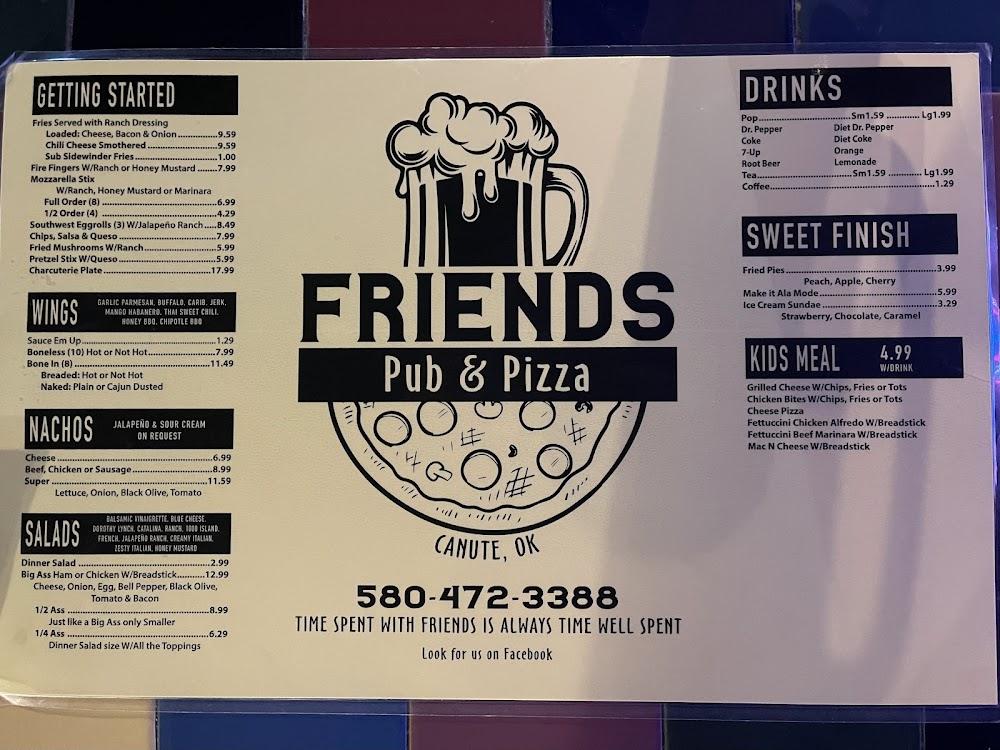 Friends Pub & Pizza Menu image 2